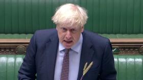 Boris Johnson, durante su comparecencia este miércoles en la Cámara de los Comunes