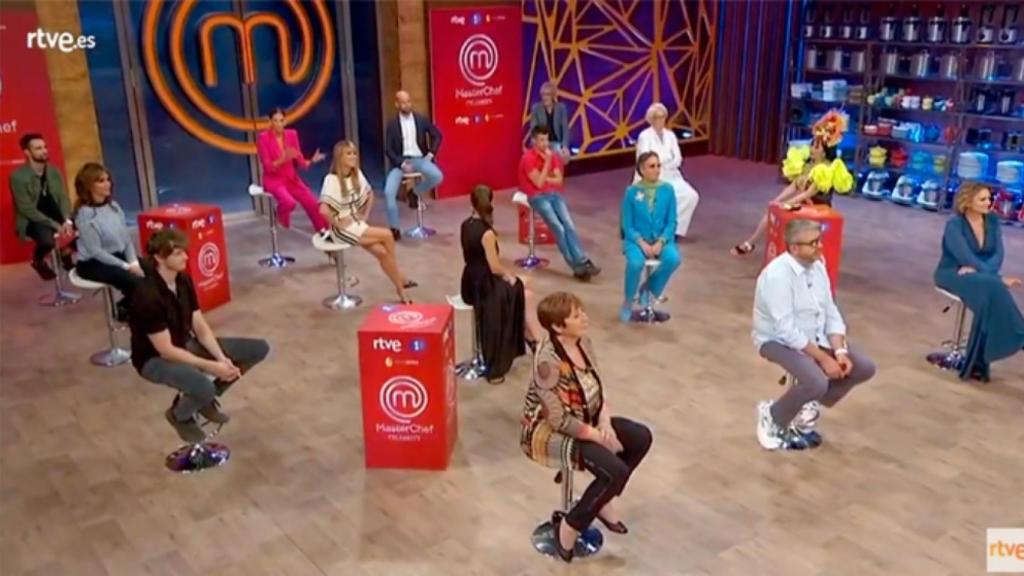 Concursantes durante la rueda de prensa de 'MasterChef Celebrity 5'.