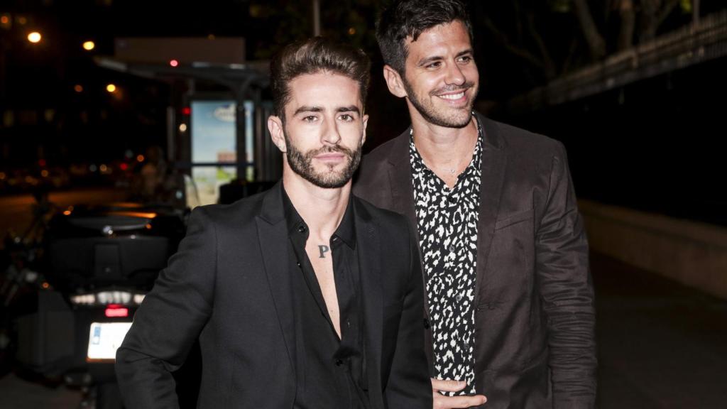 Pelayo Díaz y su marido, Andy McDougall, en el 25 aniversario de Tacha Beauty.