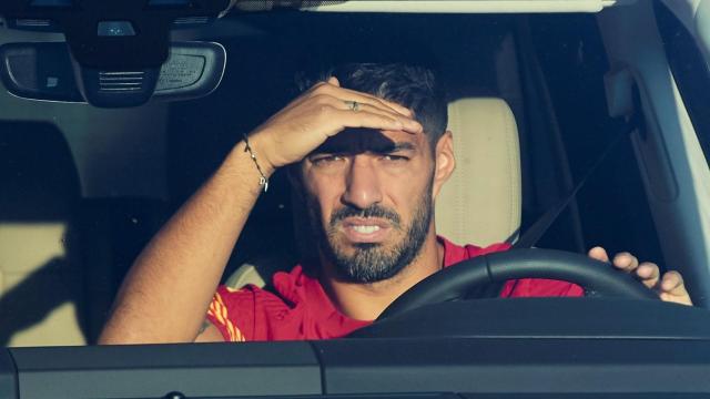 Luis Suárez en su coche