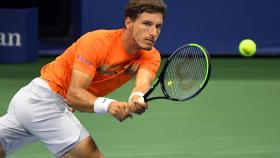 Carreño, durante el partido ante Shapovalov.