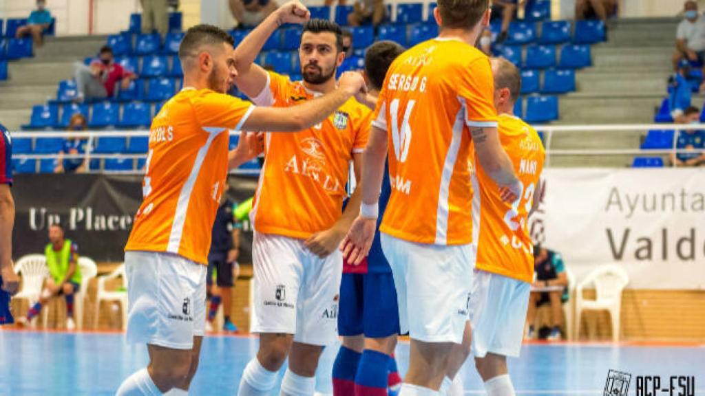 Chino celebrando un gol. Foto: ACP (FS Valdepeñas)