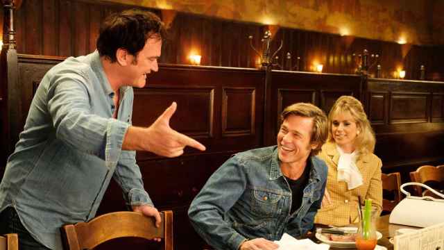 Quentin Tarantino dirigiendo su película.