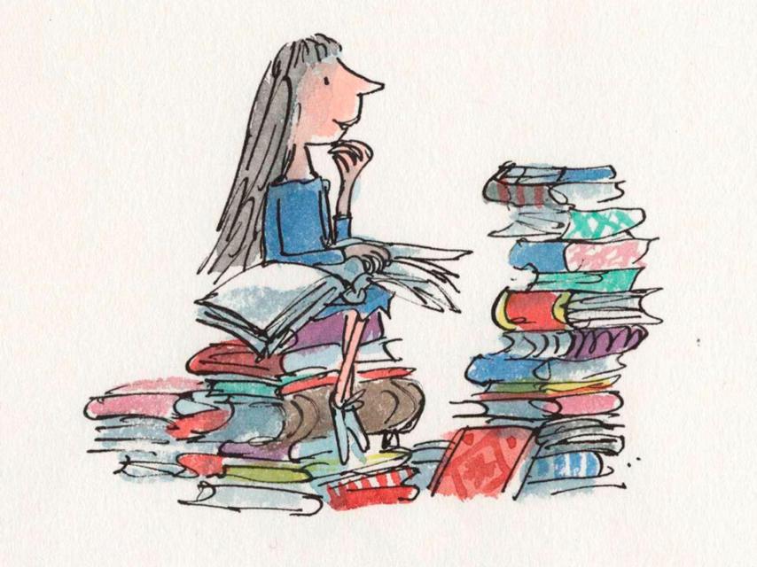 Matilda, por Quentin Blake, para Roald Dahl.