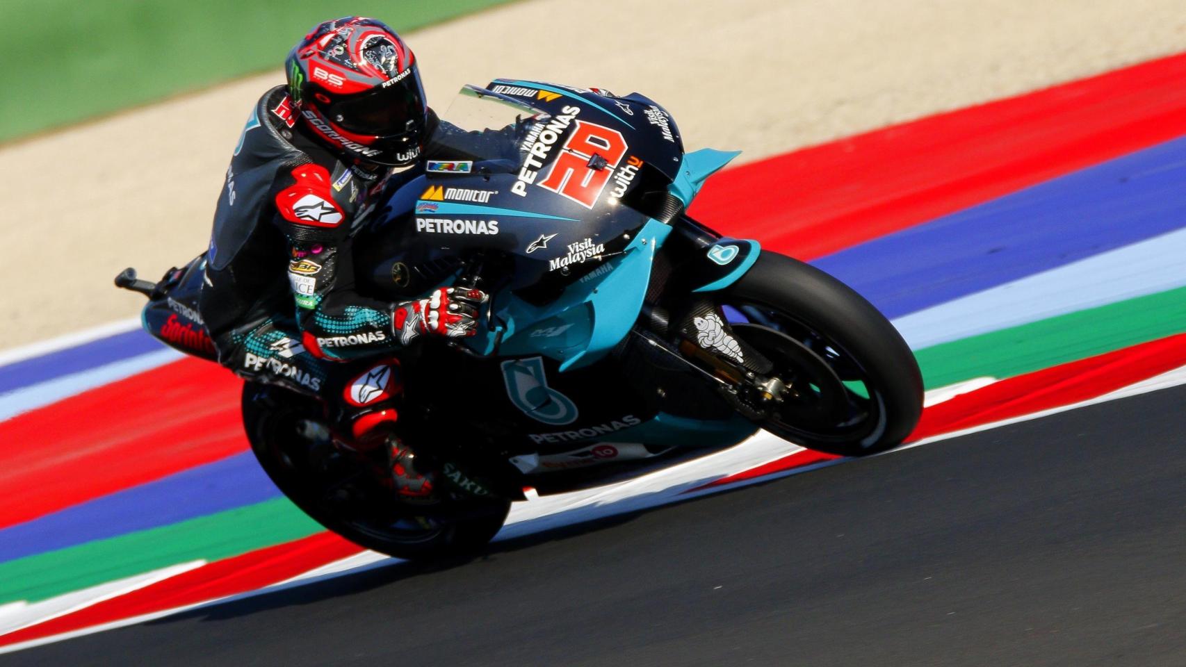 Fabio Quartararo en el circuito de Misano durante el Gran Premio de San Marino