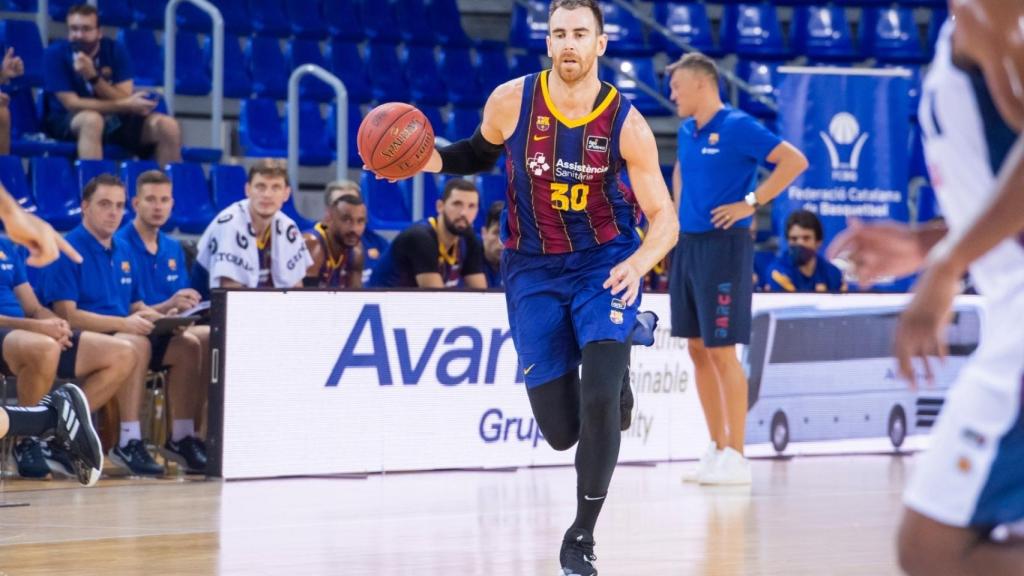 Víctor Claver, durante un partido de la Liga Catalana