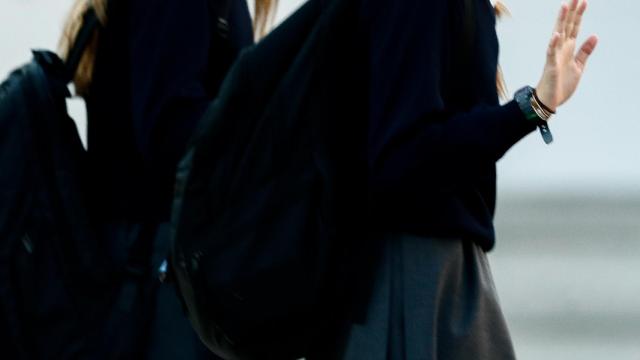 Sofía y Leonor, en la vuelta al colegio de la menor de las hermanas.