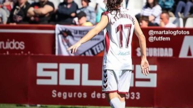 Claudia Florentino, durante un partido con el Fundación Albacete