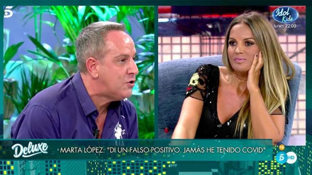 Marta López enfrentándose a Víctor Sandoval en el 'Deluxe'.