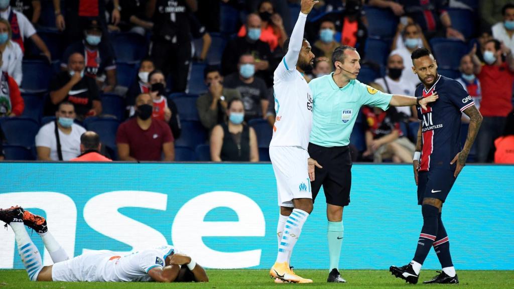 Dimitri Payet, Jordan Amavi y Neymar Jr