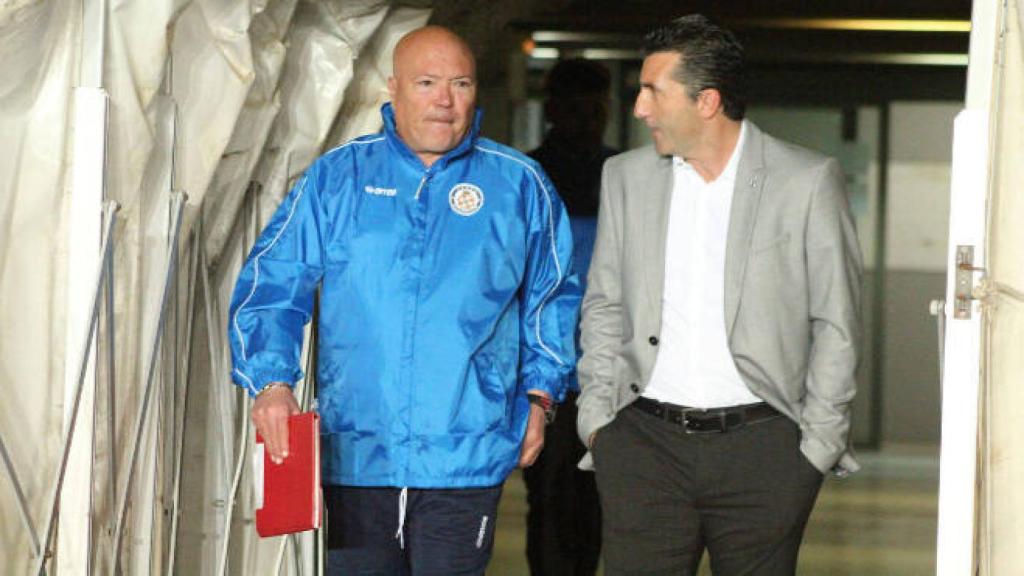 Tébar en su etapa como entrenador del Xerez