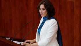 Isabel Díaz Ayuso durante el debate de la región.