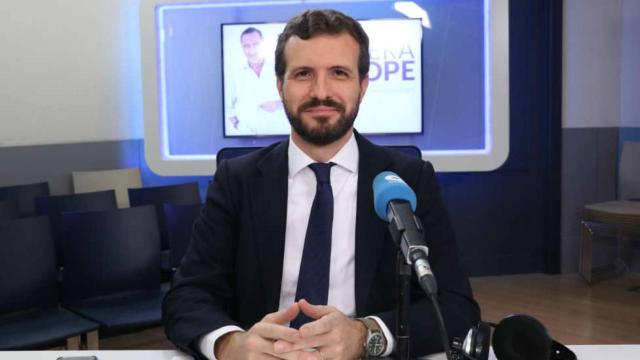 Pablo Casado, presidente del PP, en los estudios de COPE.