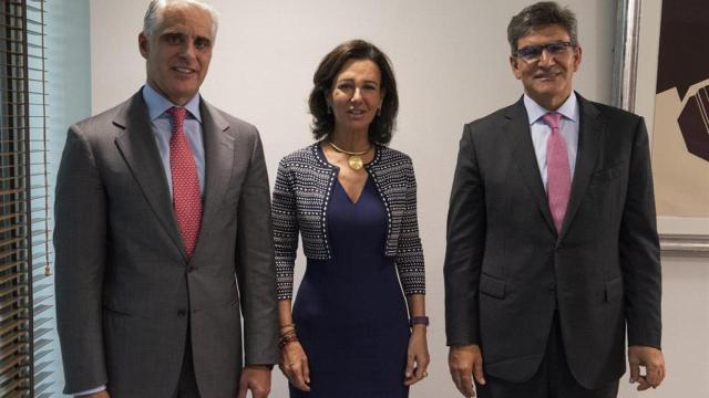 Ana Botín, José Antonio Álvarez y Andrea Orcel.