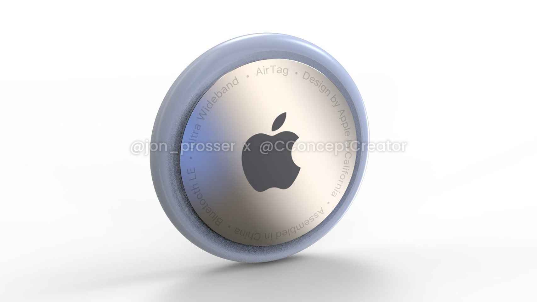 Imagen renderizada de cómo sería un Apple AirTag
