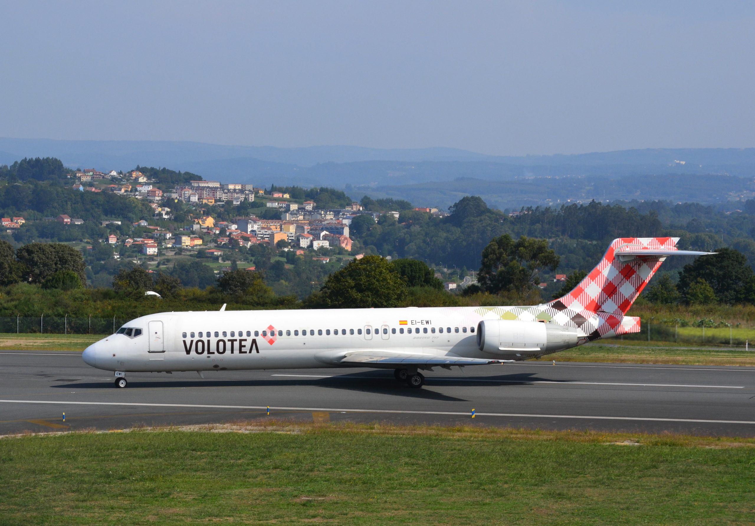 Un vuelo de Volotea desde Alvedro en una foto de archivo.