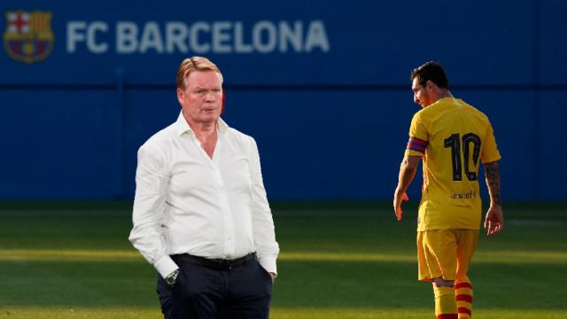 Koeman y Leo Messi