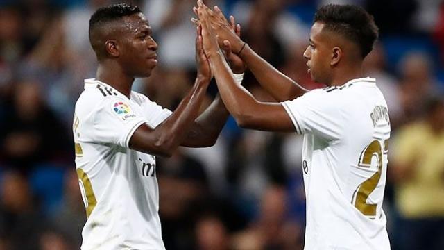 Vinicius y Rodrygo, en un partido del Real Madrid