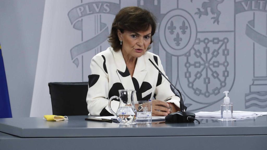 La vicepresidenta primera del Gobierno, Carmen Calvo.