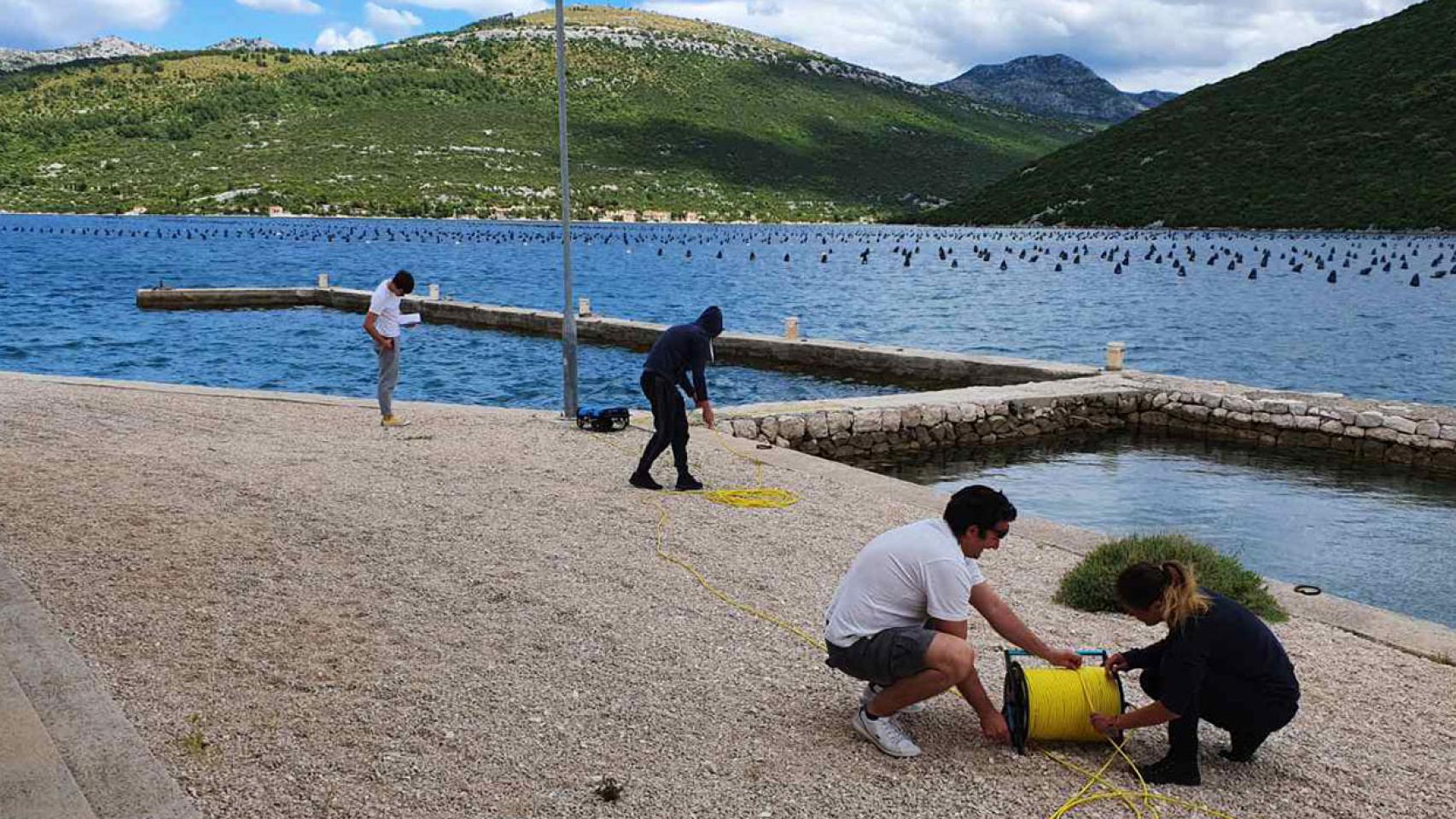 Uno de los preparativos para el vuelo de prueba en Bistrina Bay.