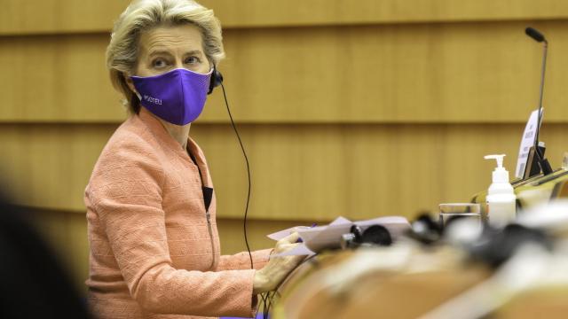 Ursula von der Leyen, este miércoles durante el debate sobre el estado de la Unión