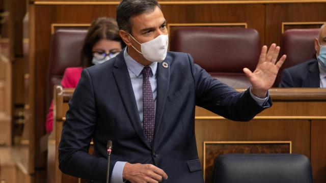 El presidente del Gobierno, Pedro Sánchez, en el Congreso de los Diputados.