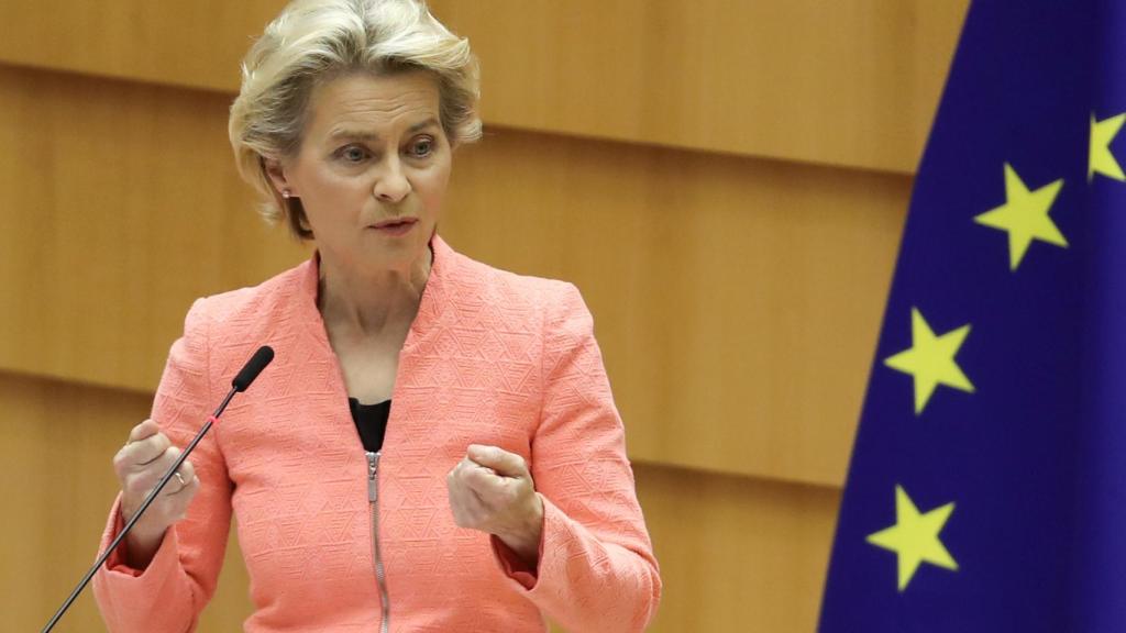 Ursula von der Leyen, este miércoles durante el discurso sobre el estado de la Unión