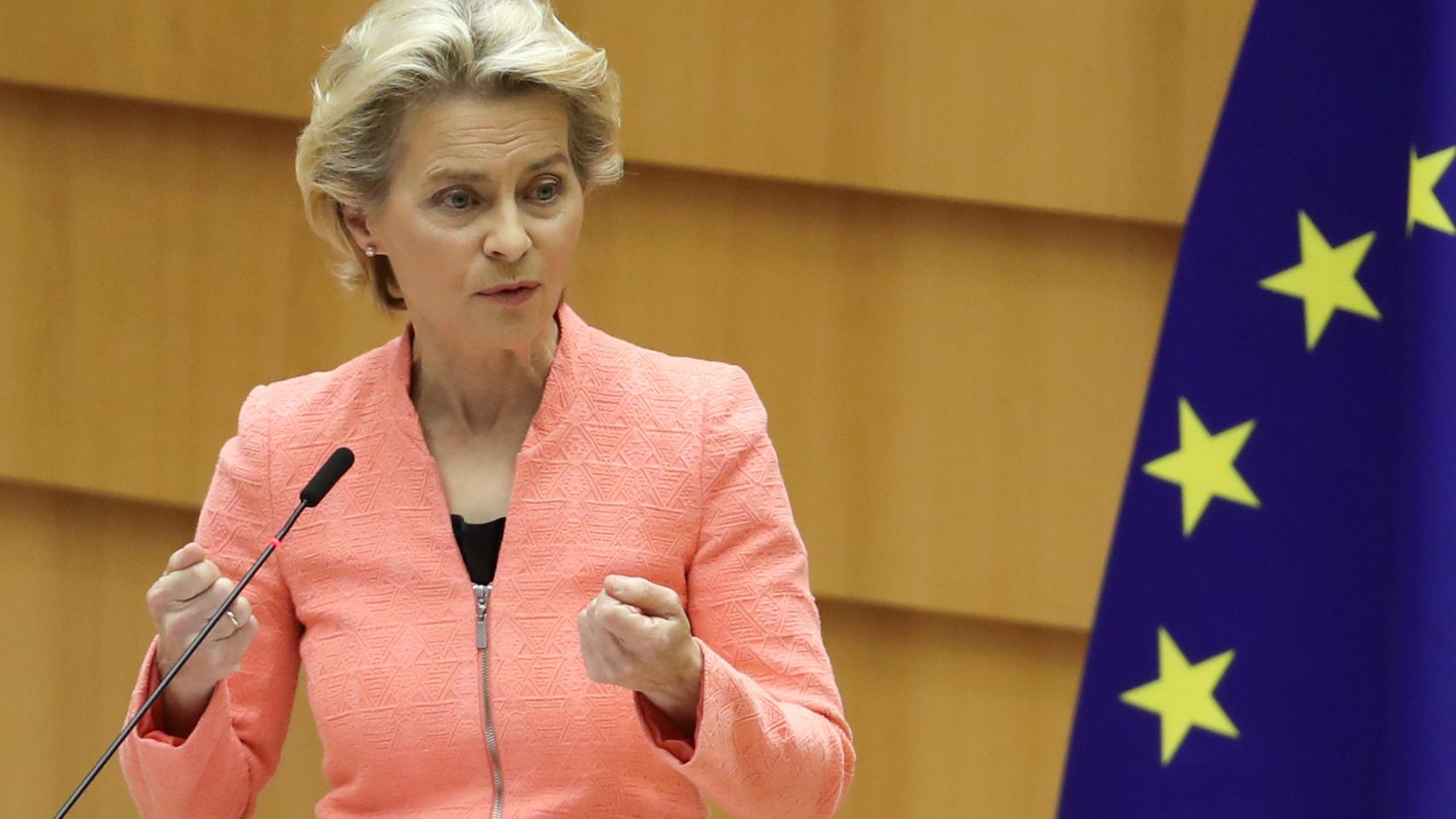 Ursula von der Leyen, durante un discurso sobre el estado de la Unión.