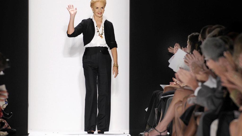 Carolina Herrera, tras presentar una de sus colecciones.