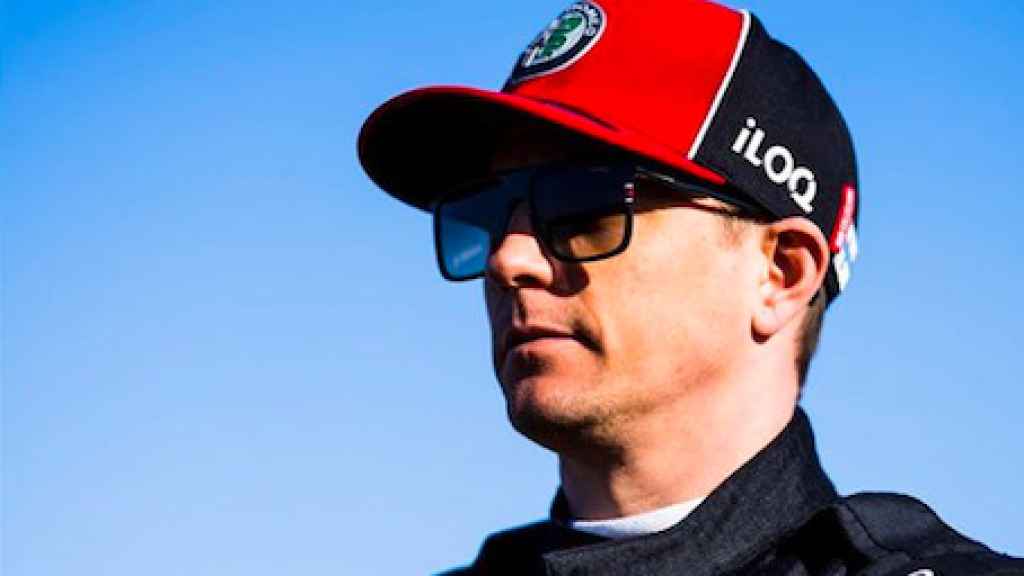 Kimi Raikkonen en una sesión de fotos