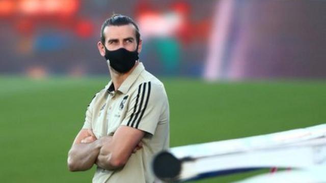 Gareth Bale, con mascarilla