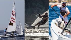 Tres campeones de España de vela gallegos nombrados Comodoros de la Semana Abanca