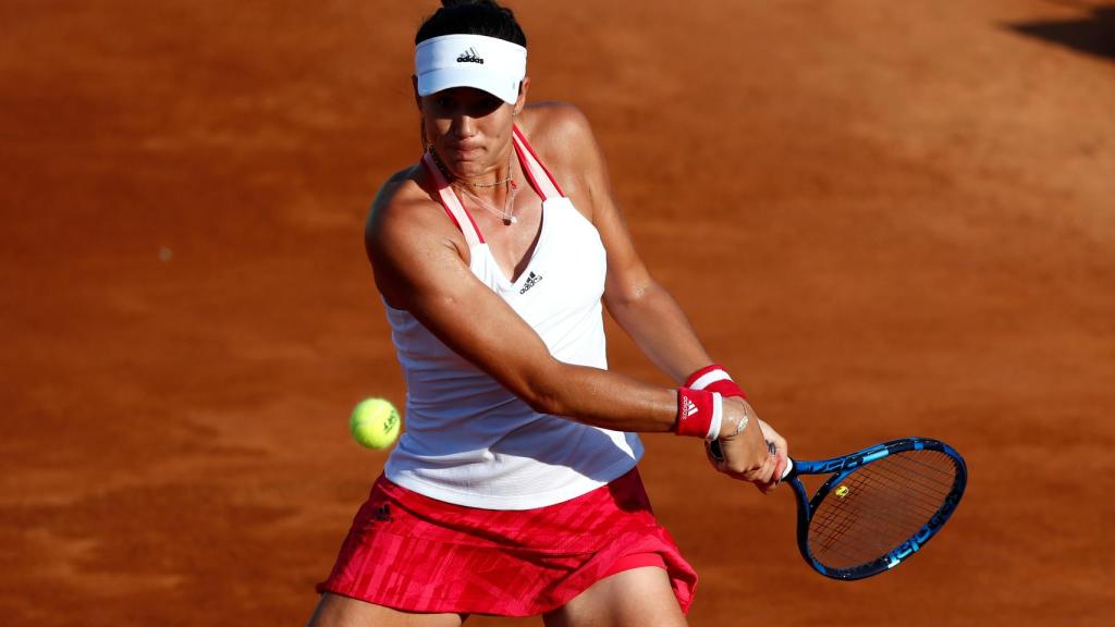 Muguruza, durante el partido ante Konta.