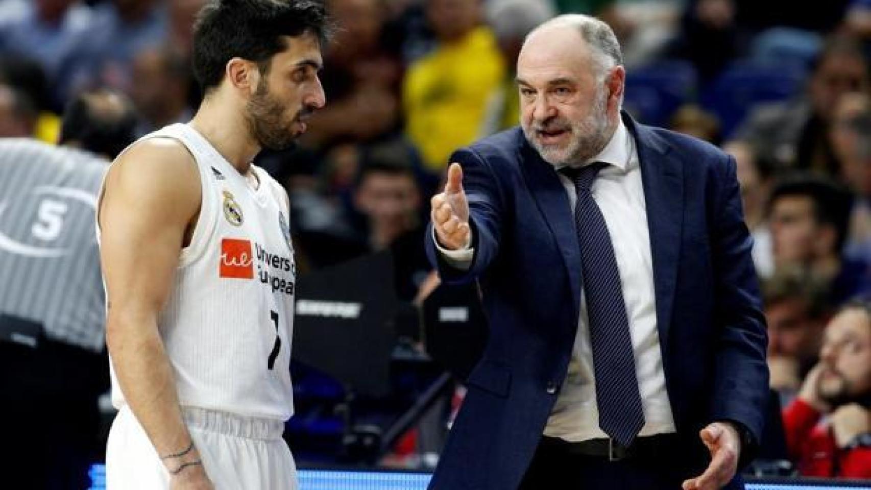 Laso y Campazzo, durante un partido del Real Madrid