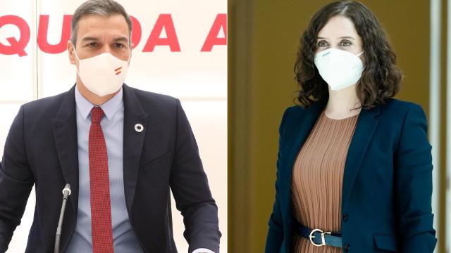 Pedro Sánchez e Isabel Díaz Ayuso.