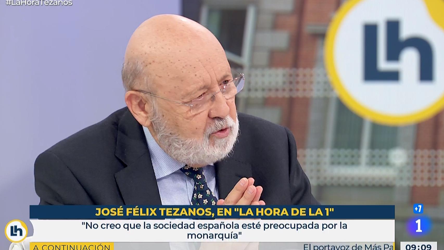 José Félix Tezanos, presidente del CIS, en TVE.