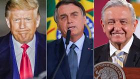 Donald Trump, Jair Bolsonaro y Andrés Manuel López Obrador.