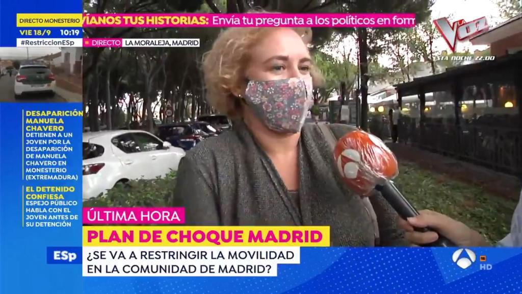 La vecina de La Moraleja que ha hecho las polémicas declaraciones.