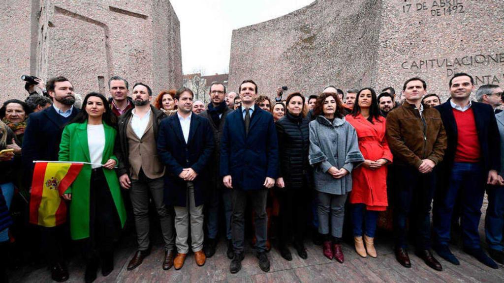 Los líderes reunidos en Colón.