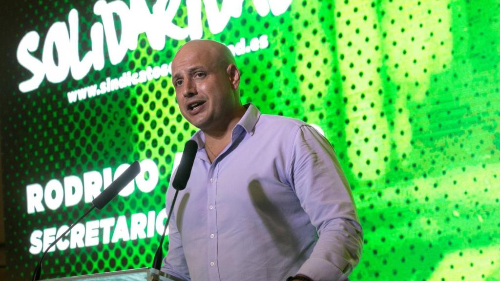 El diputado andaluz de Vox Rodrigo Alonso, esta semana, durante su presentación como secretario general de Solidaridad.