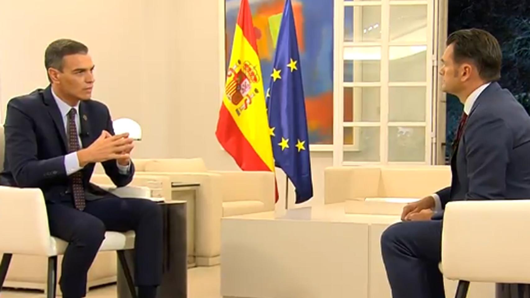 Pedro Sánchez, en la entrevista con Iñaki López para 'La Sexta Noche'.