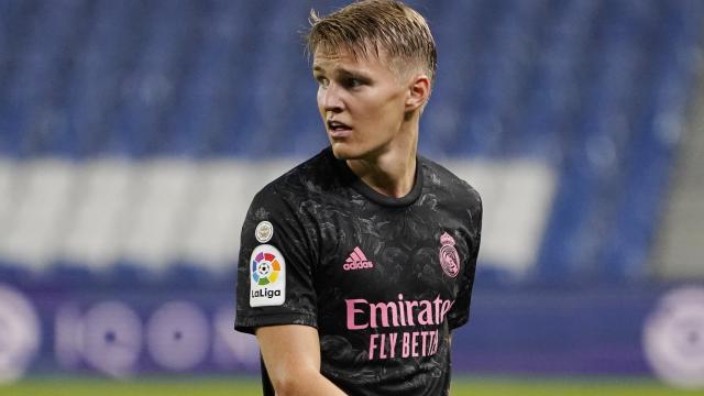 Martin Odegaard, durante el partido ante la Real Sociedad