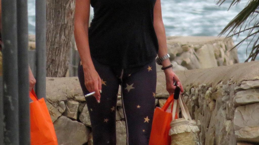 La actriz y presentadora durante sus vacaciones en Mallorca.