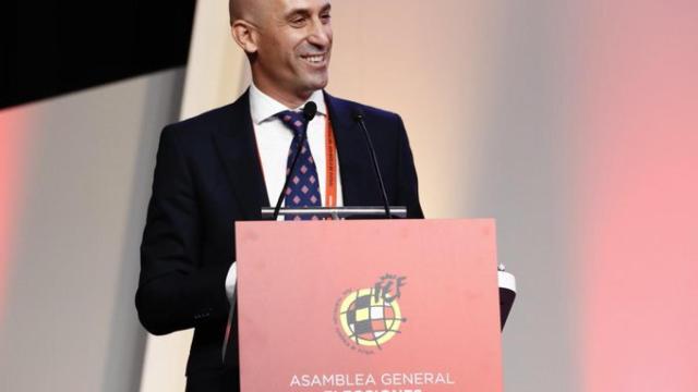 Rubiales durante la Asamblea de la RFEF