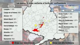 El mapa de los 10 nuevos barrios de Madrid y 6 municipios camino del 'confinamiento'