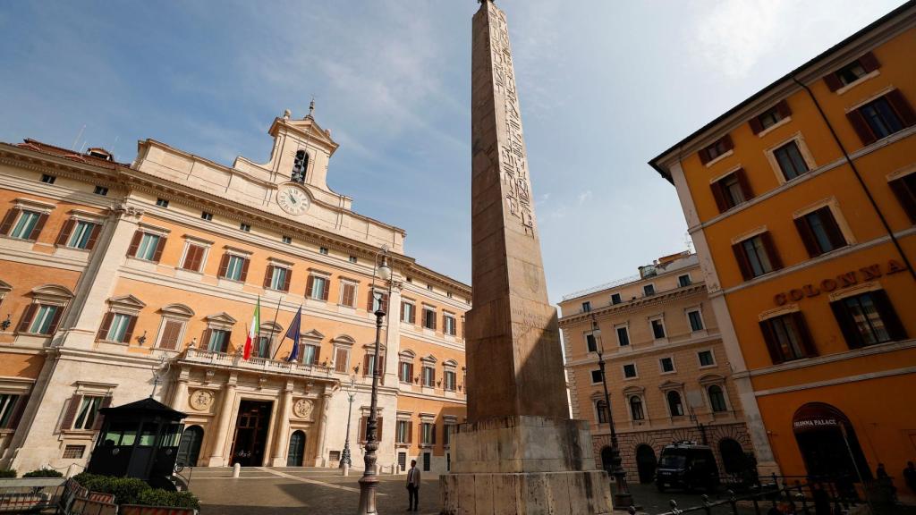 El Palacio de Montecitorio, donde está la Cámara Baja del Parlamento italiano.