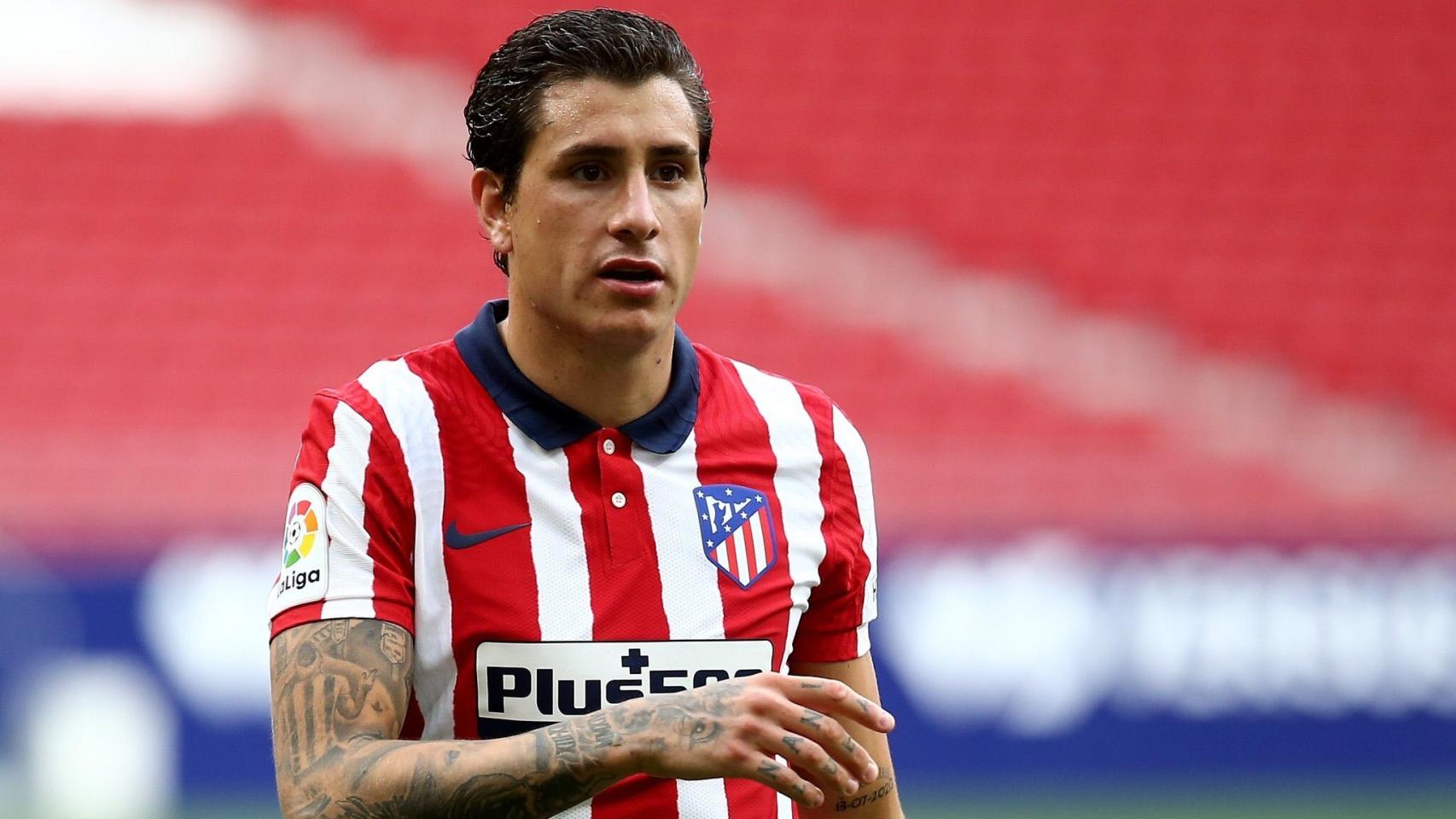 Giménez, con el Atlético de Madrid