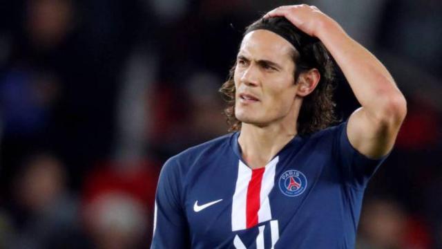 Edinson Cavani, en un partido del PSG