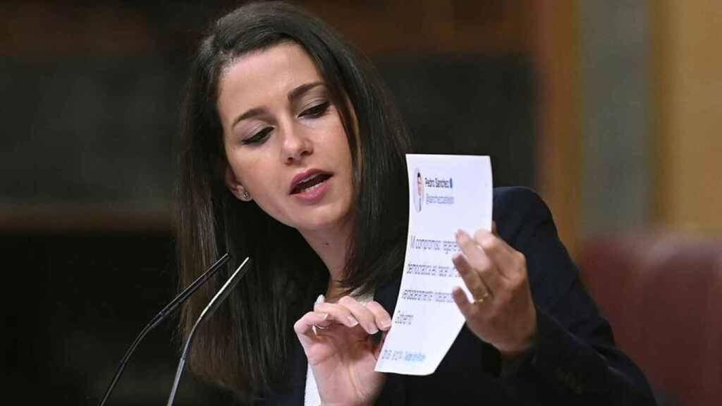 Arrimadas, en la tribuna del Congreso.