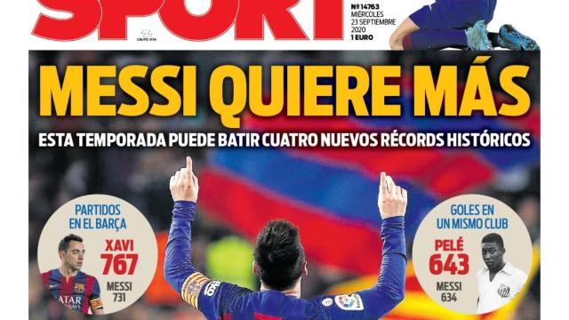 Portada Sport (23/09/20)